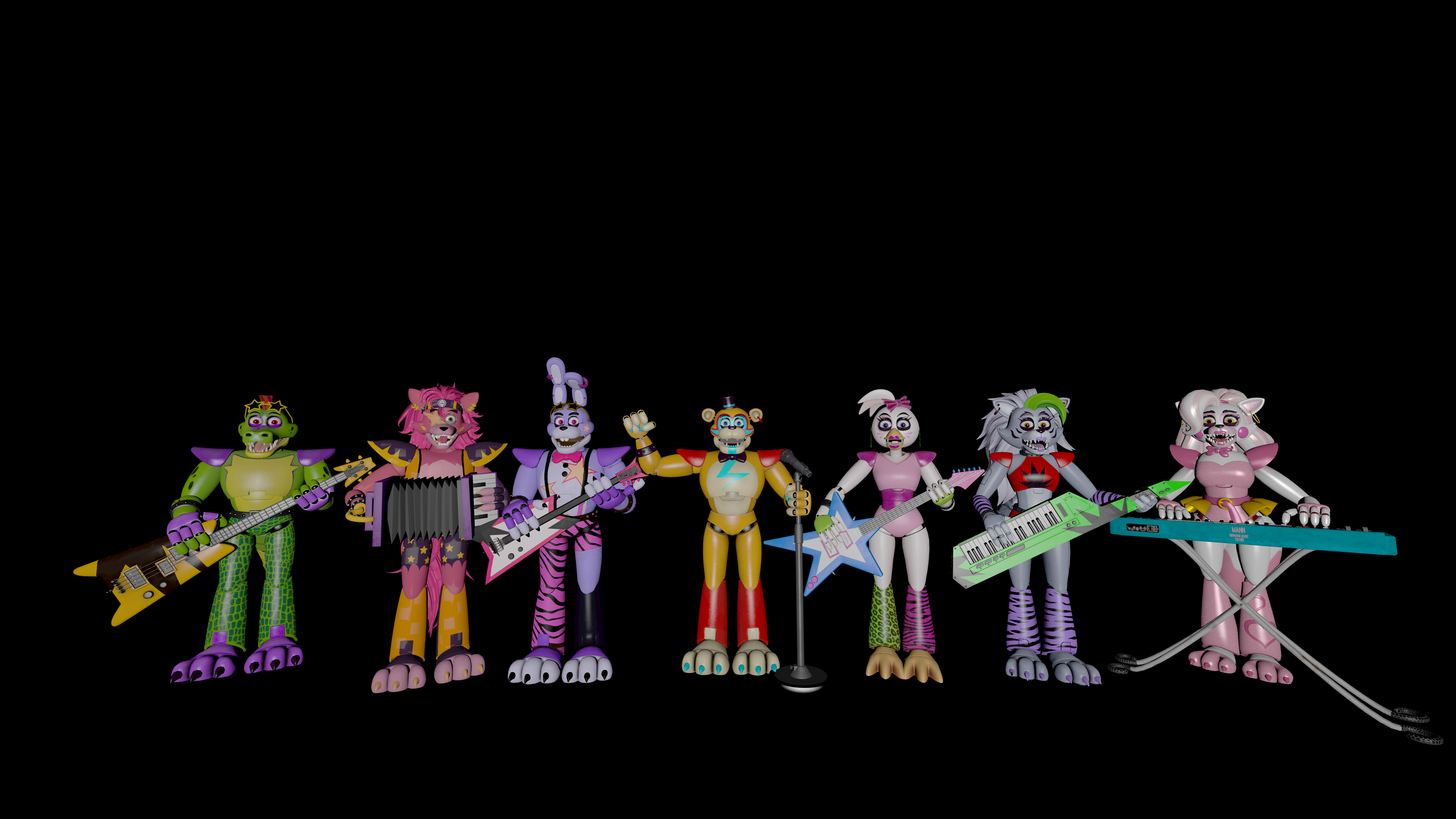 FNAF SB Glamrock Animatronics Wallpaper V2 by mauricio2006 on DeviantArt