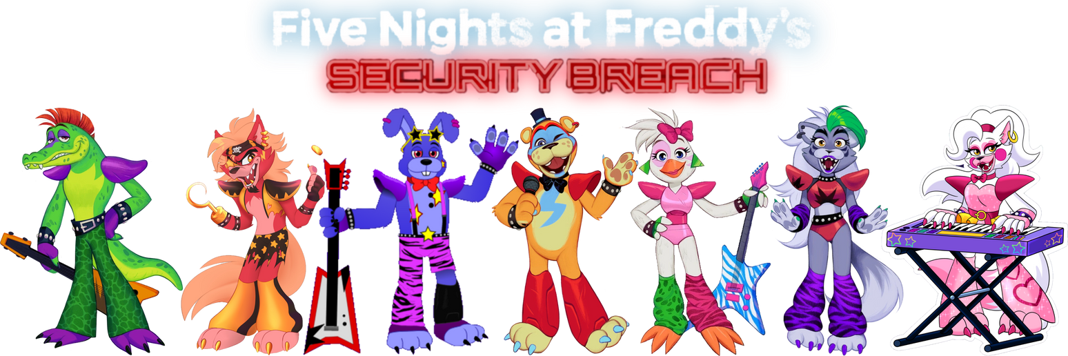 FNAF: Security Breach Glamrock Animatronics by lloline on DeviantArt