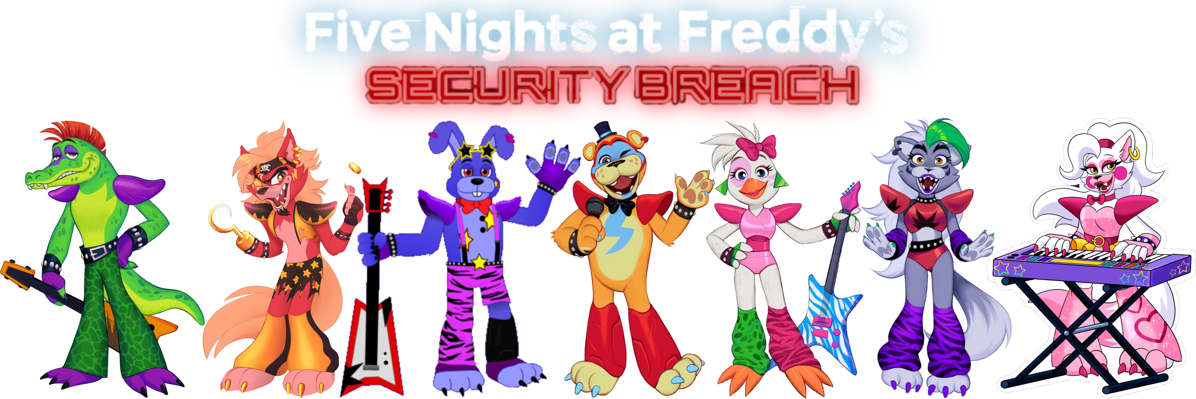 6 animatronics fnaf security breach