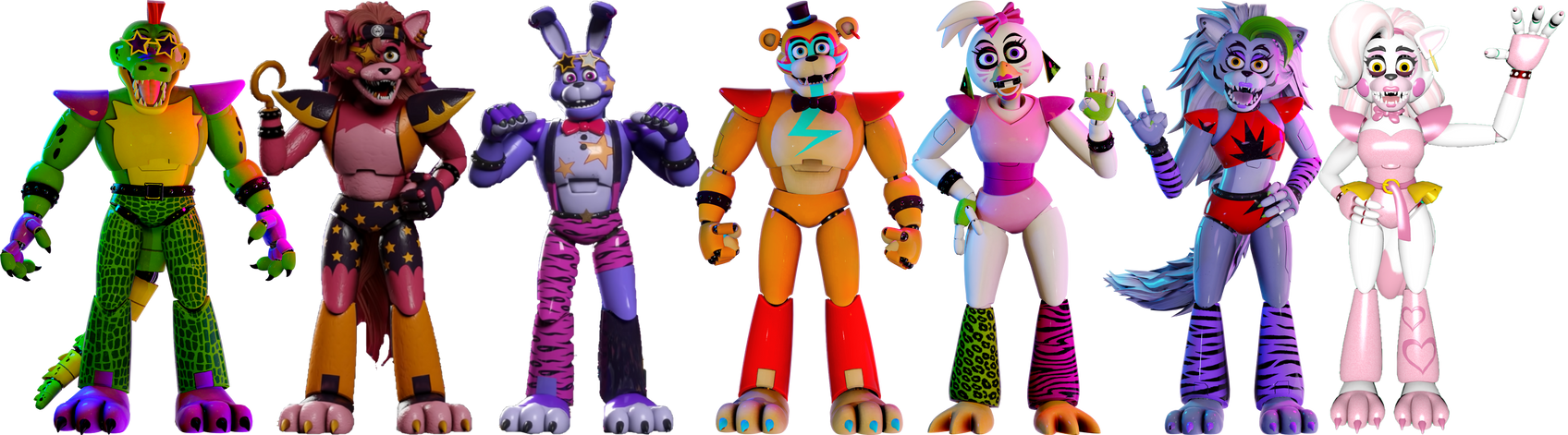 Glam Rocks Roxy Render FNAF SB The Glamrock Animatronics Renders V3 by mauricio2006 on DeviantArt