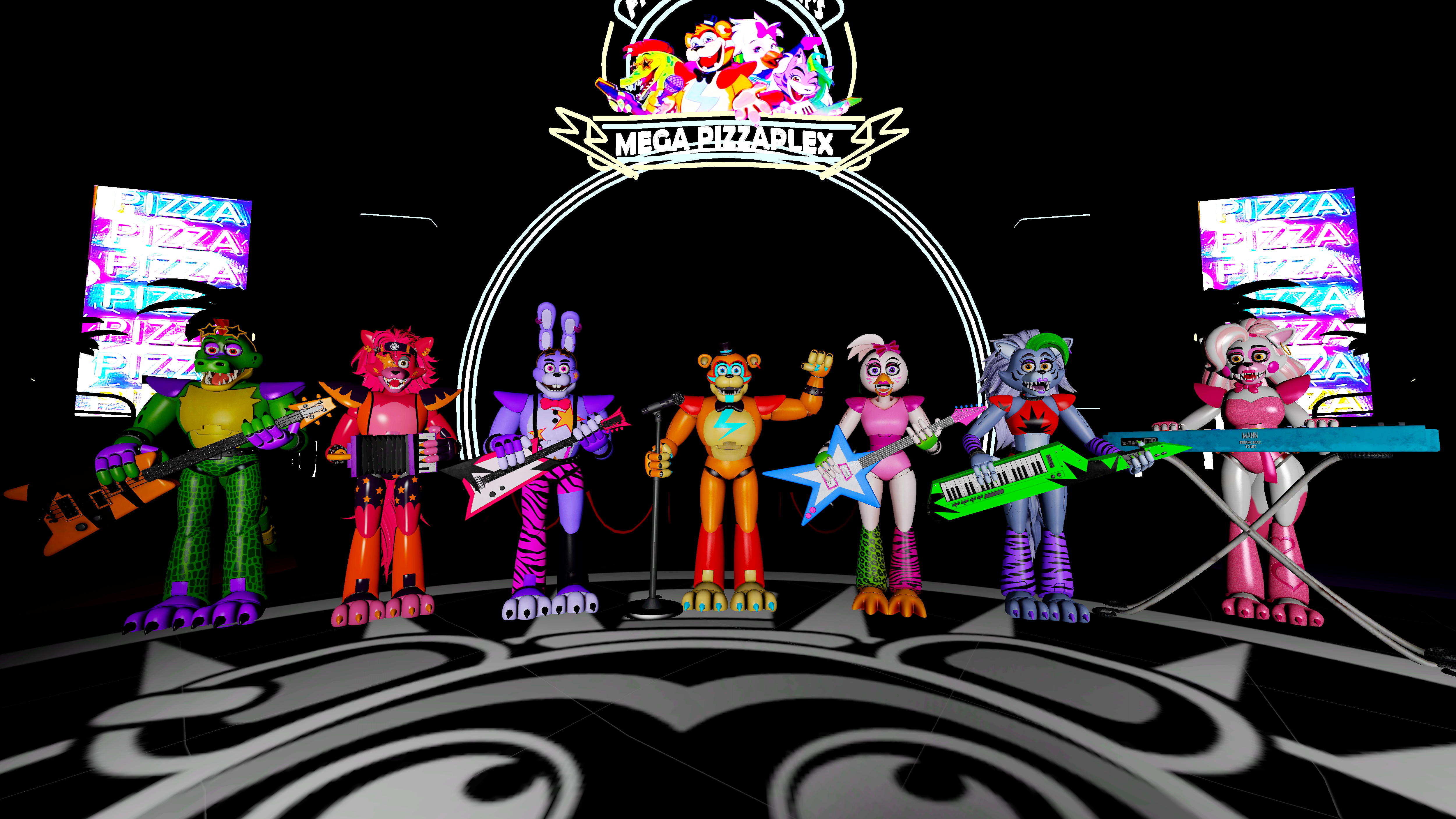 Five Nights at Freddy's Security Breach - All Cast by Vyprae on DeviantArt