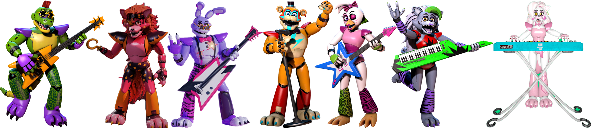 FNAF SB The Glamrock Animatronics Instruments V4 by mauricio2006 on ...