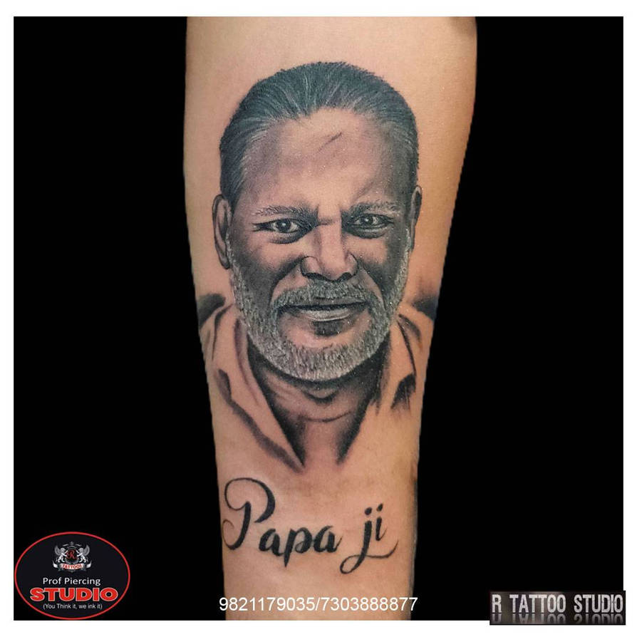 Father Portrait tattoo..father life everythin by rtattoostudio98211