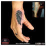 Wing Tattoo On Hand (Cover-up)..