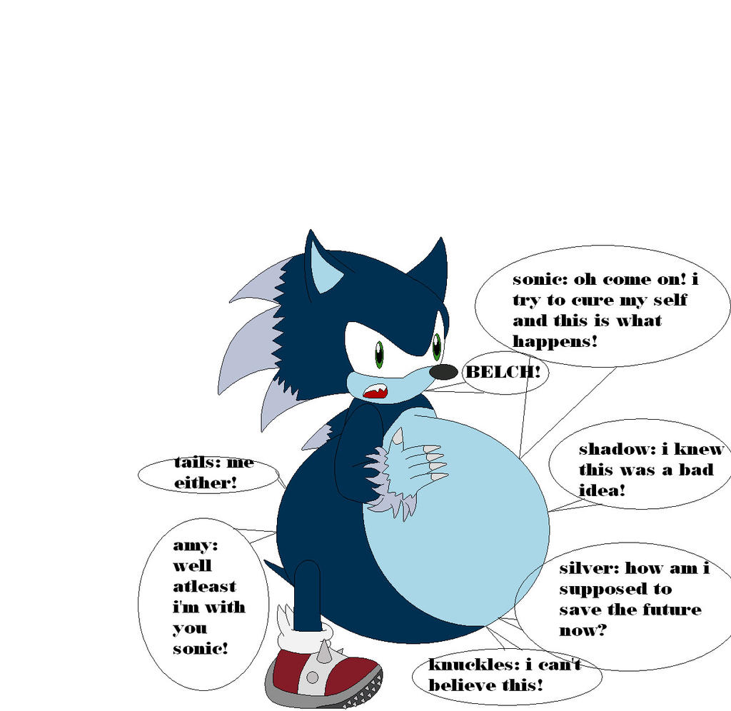 Sonic Werehog Ate Sonic Shadow Silver Knuckles