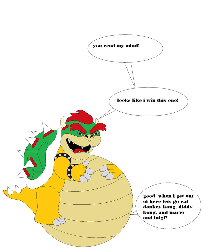 Bowser Jr. is eating Mario's Dish by Darknessslayer02 -- Fur Affinity [dot]  net