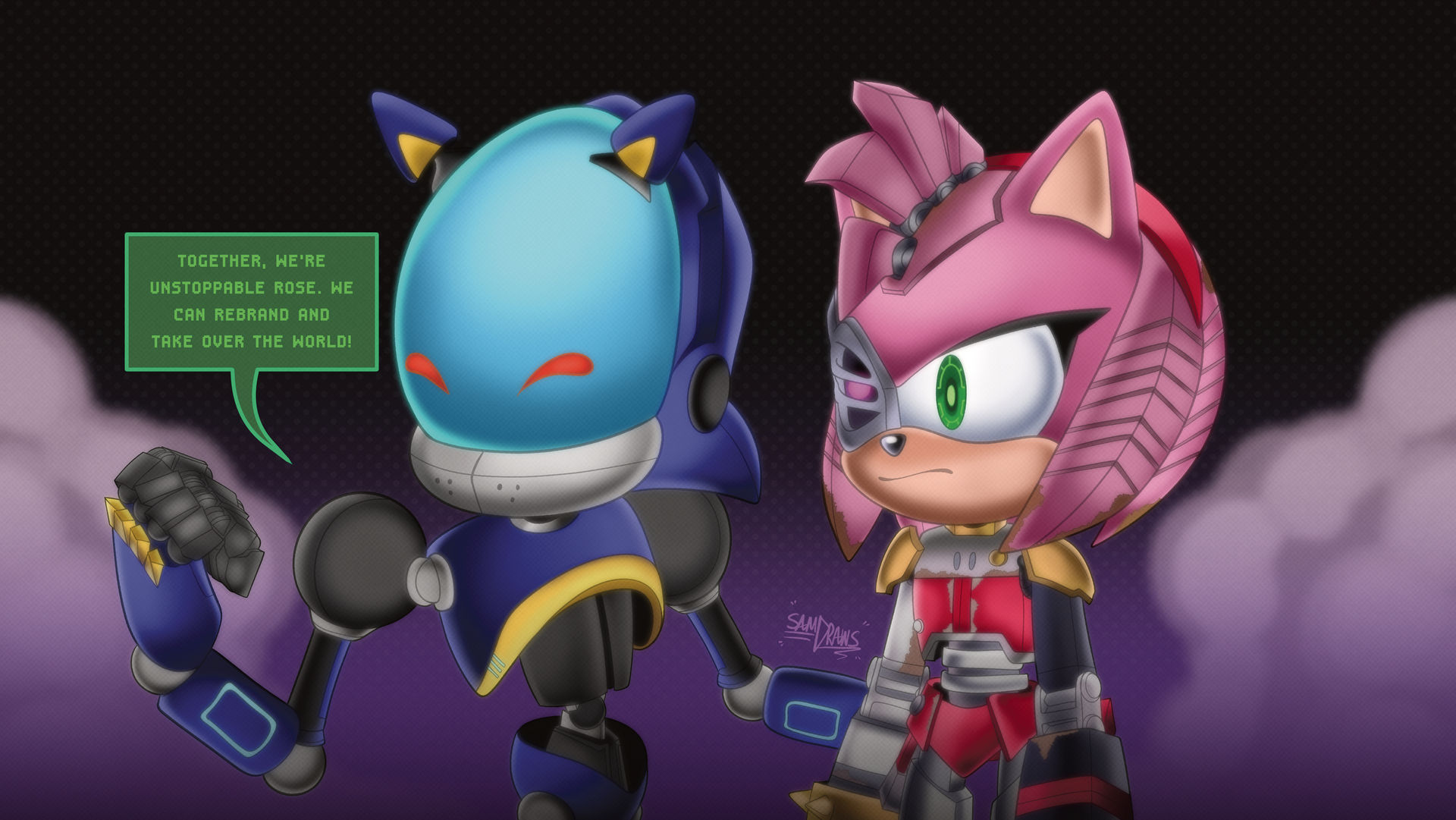 Chaos Sonic and Rusty Rose by SamaraDraws on DeviantArt