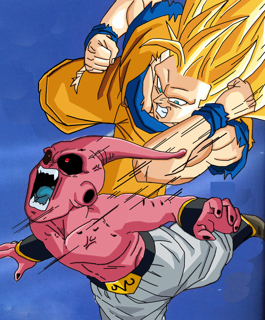 Super Buu vs SSJ2 Goku - Battles - Comic Vine
