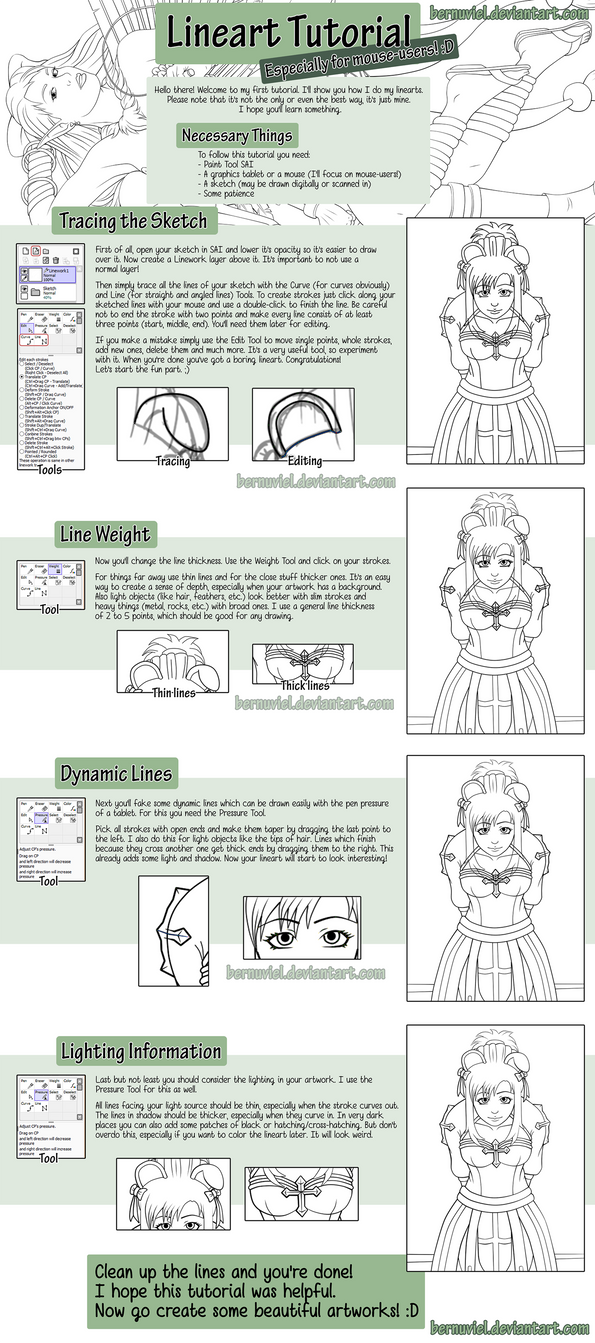 Sai Lineart Tutorial By Bernuviel On Deviantart Sai Lineart Tutorial By Bernuviel On Deviantart