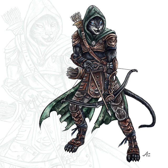 Catfolk Ranger Catfolk Ranger by Jakdaw on DeviantArt