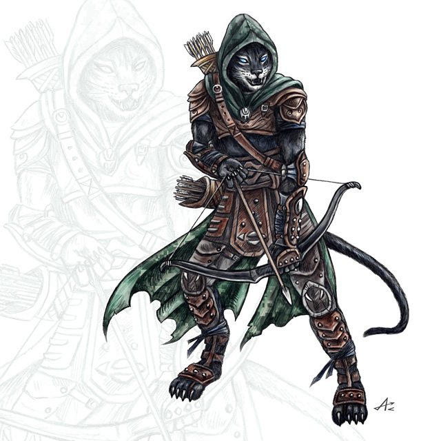 Catfolk Ranger by Jakdaw on DeviantArt