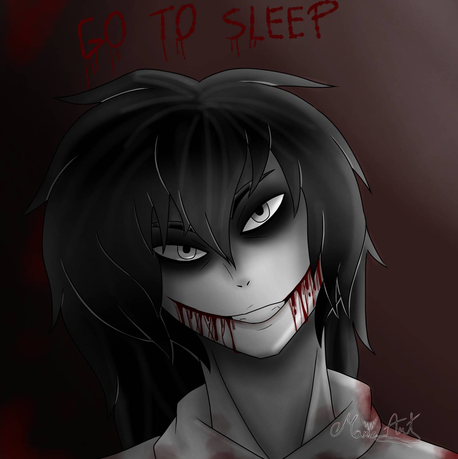 Jeff the killer (Original face) by Meka2201 on DeviantArt