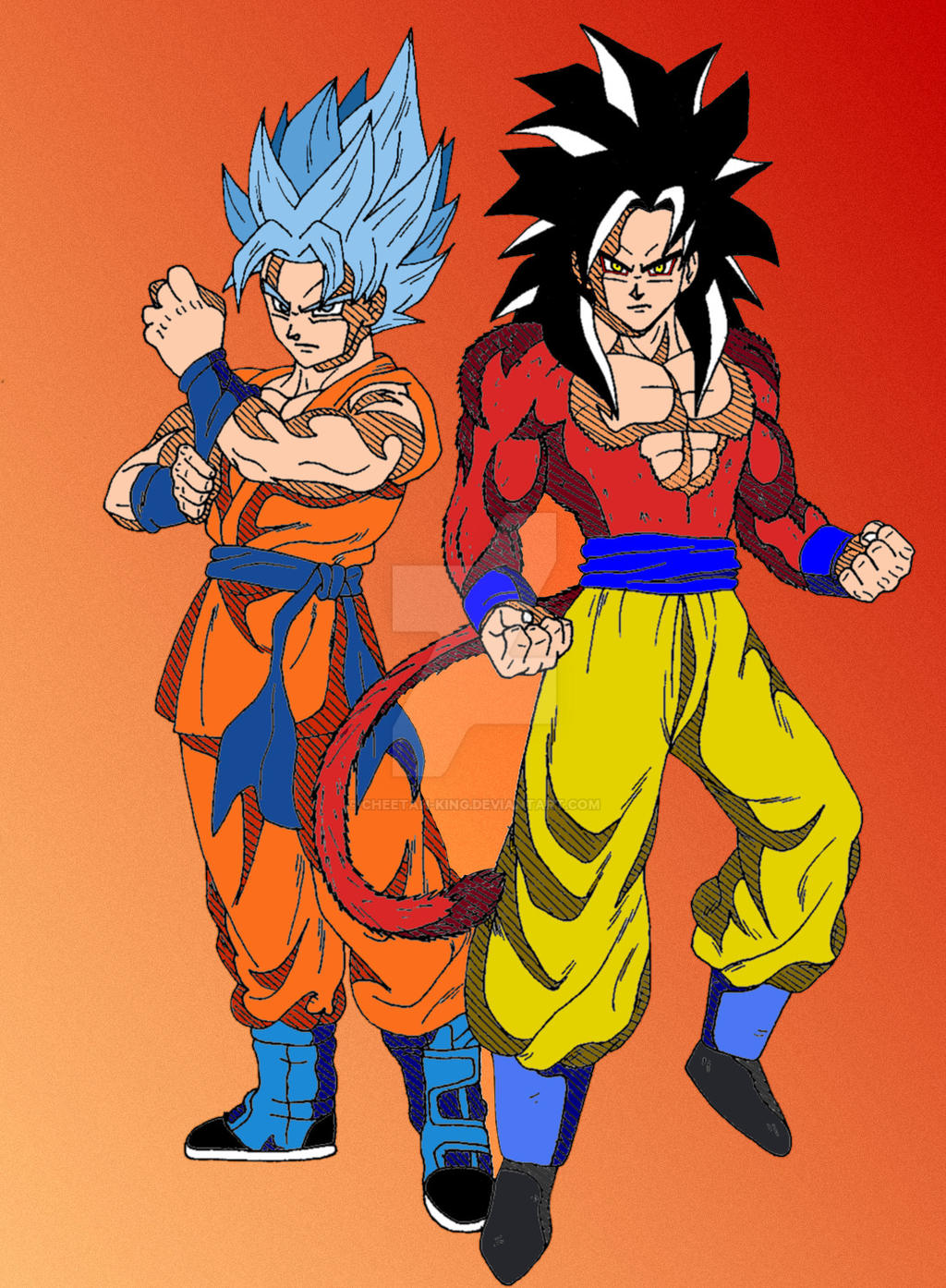 DBS/DBGT Goku SSGSS/SSJ4 (Colored)