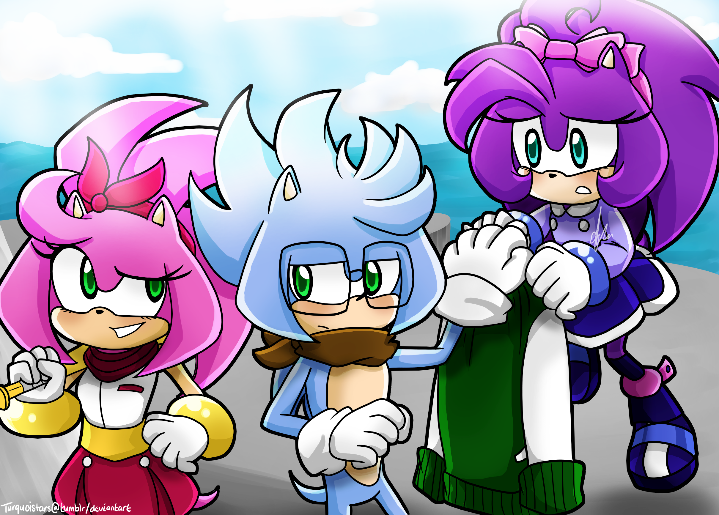 The Next Generation — I wanted to draw my sonamy fanchilds with