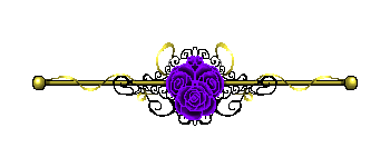 Purple Rose Border Gold