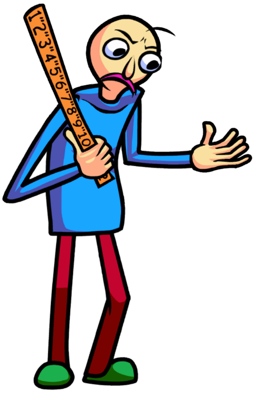 Baldi Ruler Running Side B-SIDE BALDI by IMABEAR1983 on DeviantArt