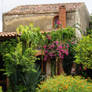 Building in a flowers