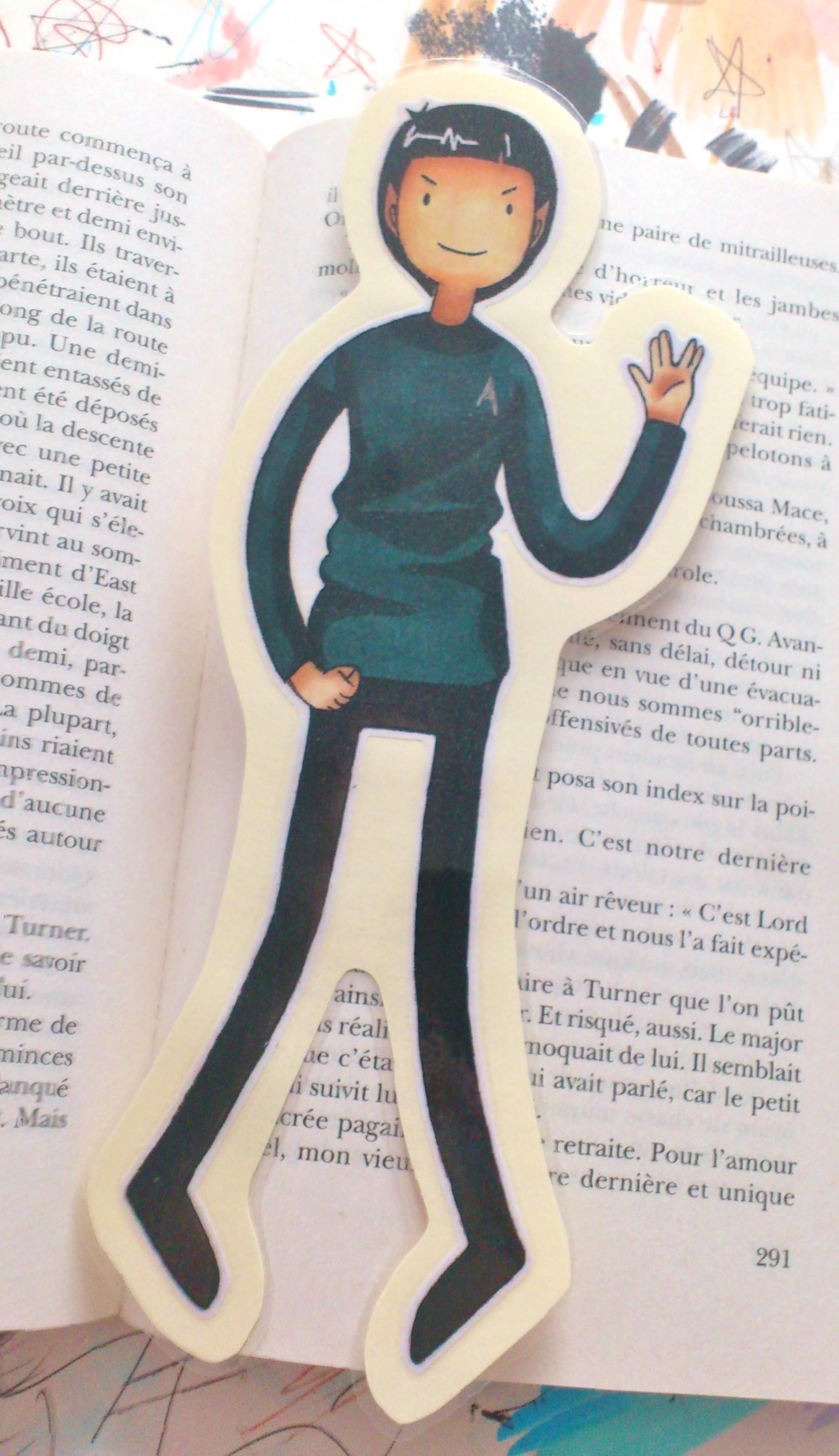 Adventure Time/Spock Bookmark