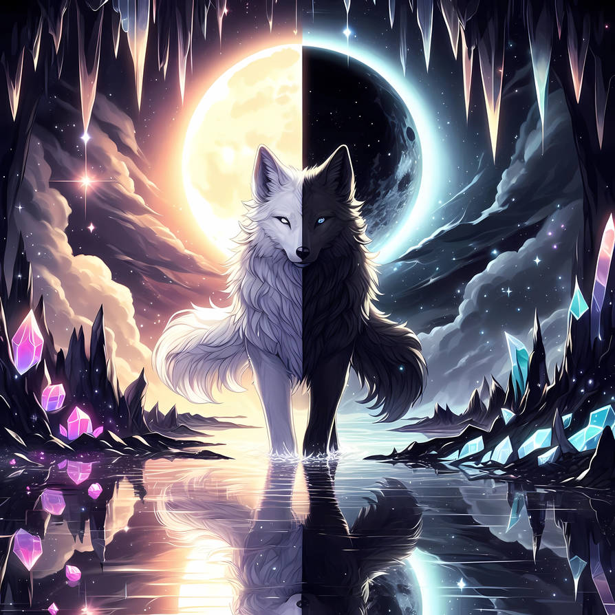 Wolf Reverse Split Split World Wolf Memento Caelum by Artemamnis on DeviantArt