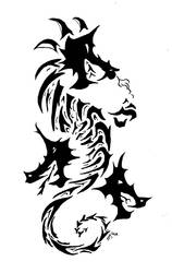 Three Headed Dragon Tribal3 550