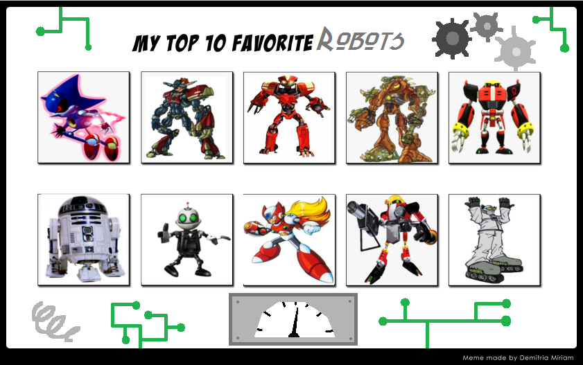 Favorite Robot My Top 10 favorite robots by DrEarthwormRobotnik on DeviantArt