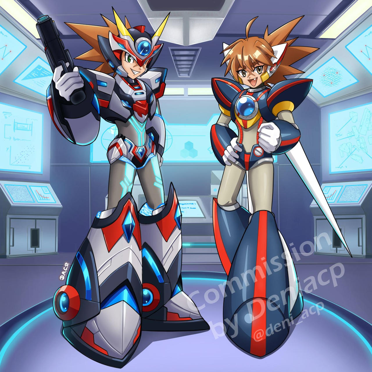 Axl Axl X Dive Armor (Commission) by Deniacp on DeviantArt