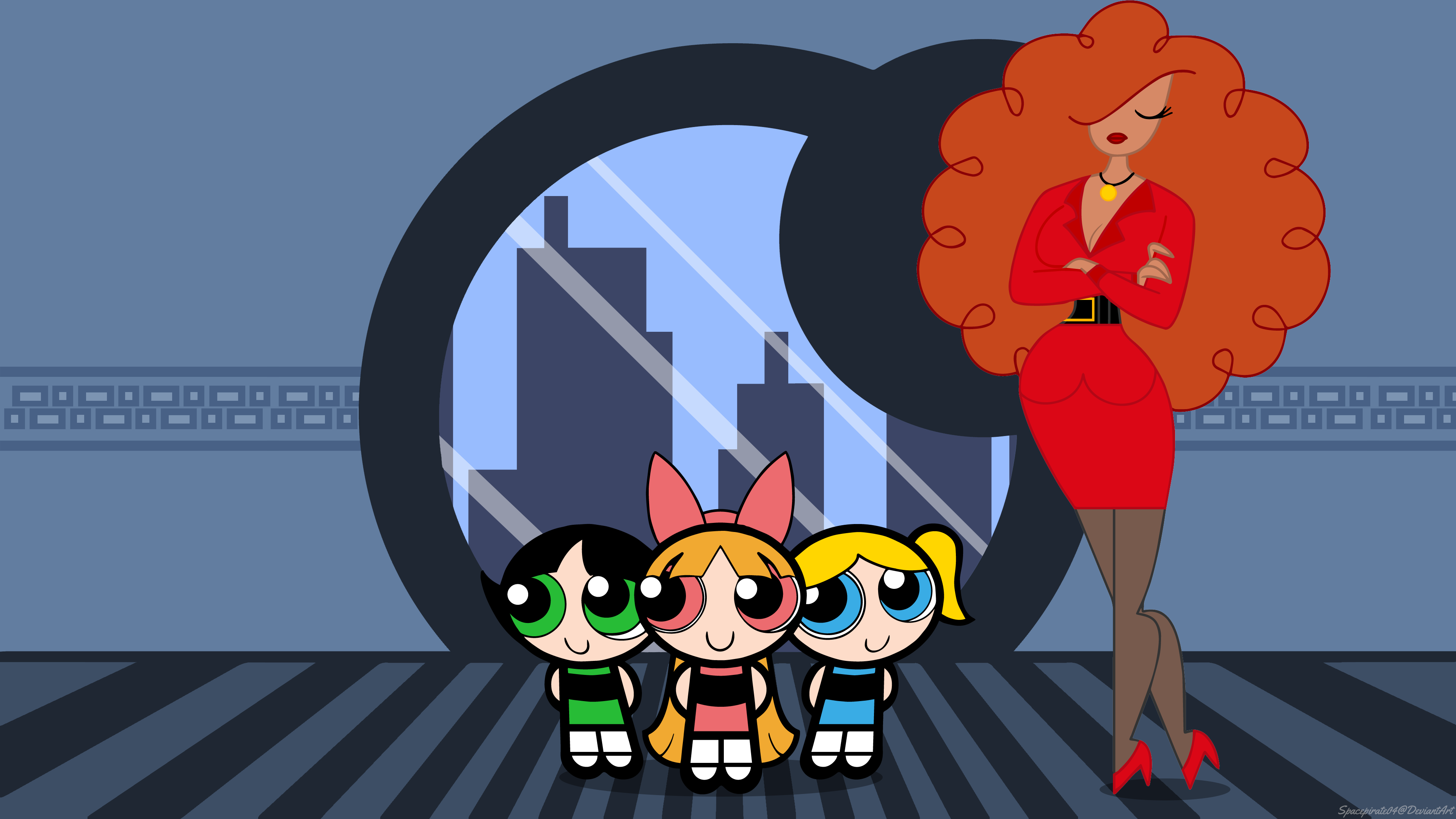 The Powerpuff Girls With Ms Bellum By Spacepirate04 On Deviantart