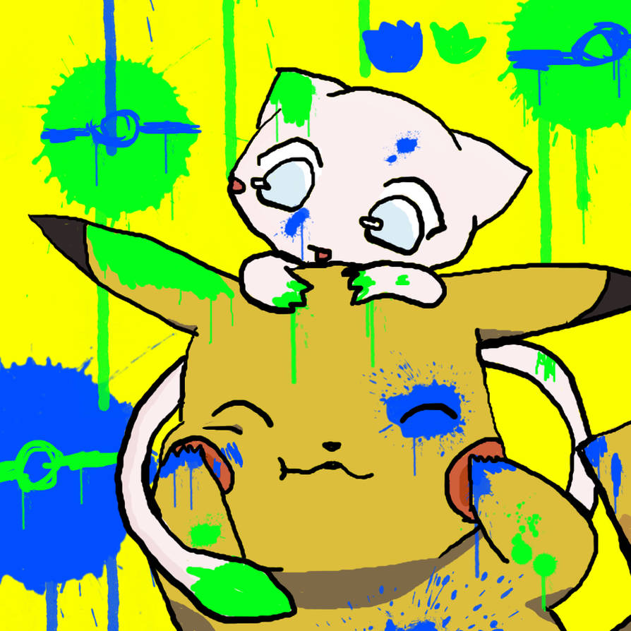 Mew and Pikachu by phantomuzumaki on DeviantArt