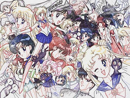 Sailor moon coloured sketch