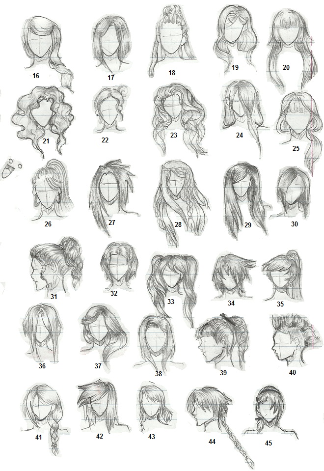 Awesome Female Hairstyles Drawing