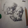 Study of Raphaels Two Apostlels - unfinished