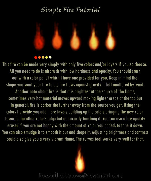 Simple Fire Tutorial by roesoftheshadows on DeviantArt