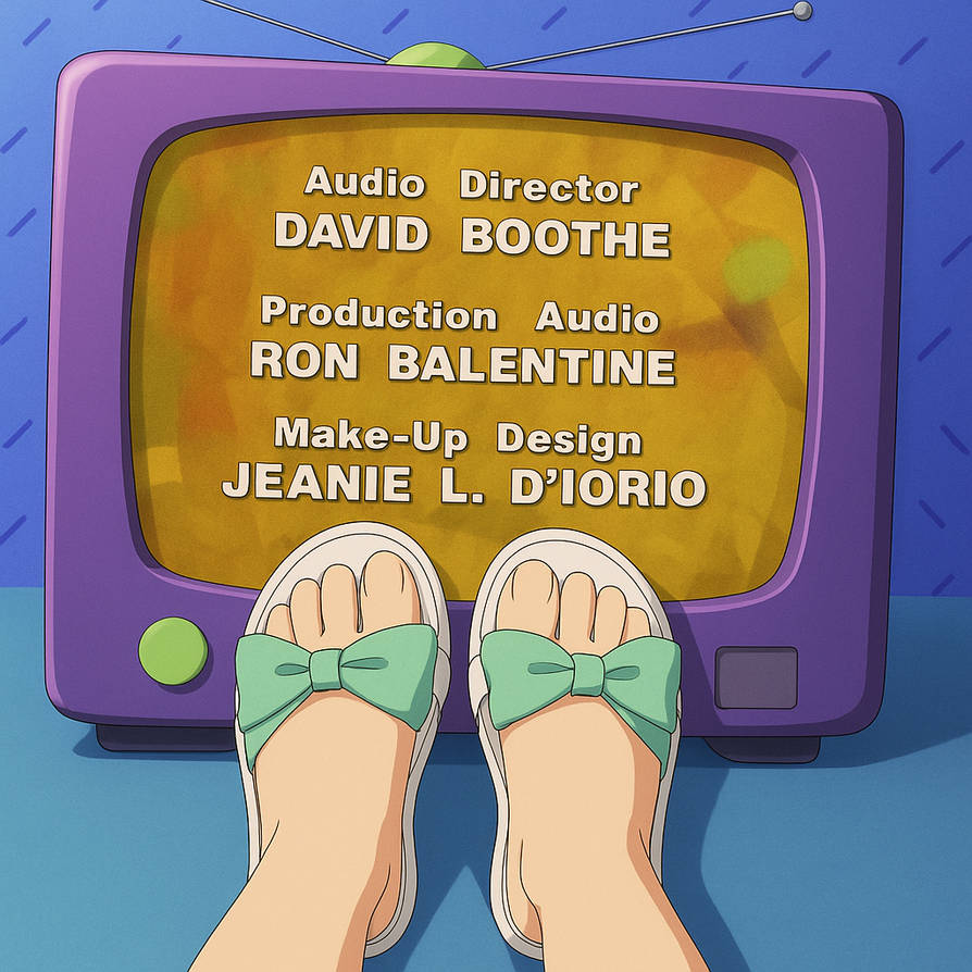 Leni Loud watching the Barney end credits by Looka182 on DeviantArt