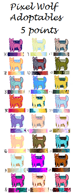 Pixel Wolf Adopts - NEWLY REDUCED