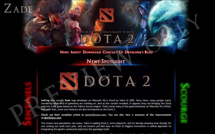 DotA 2 Website