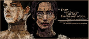 Johanna and Katniss Typography Poster