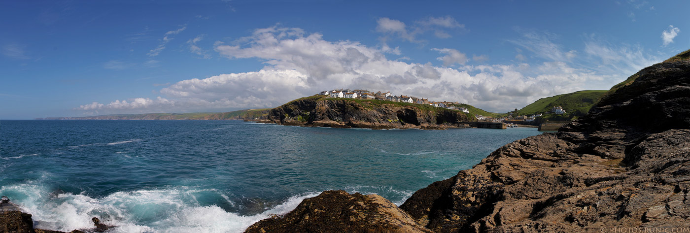 Port Isaac From The Rocks Pano