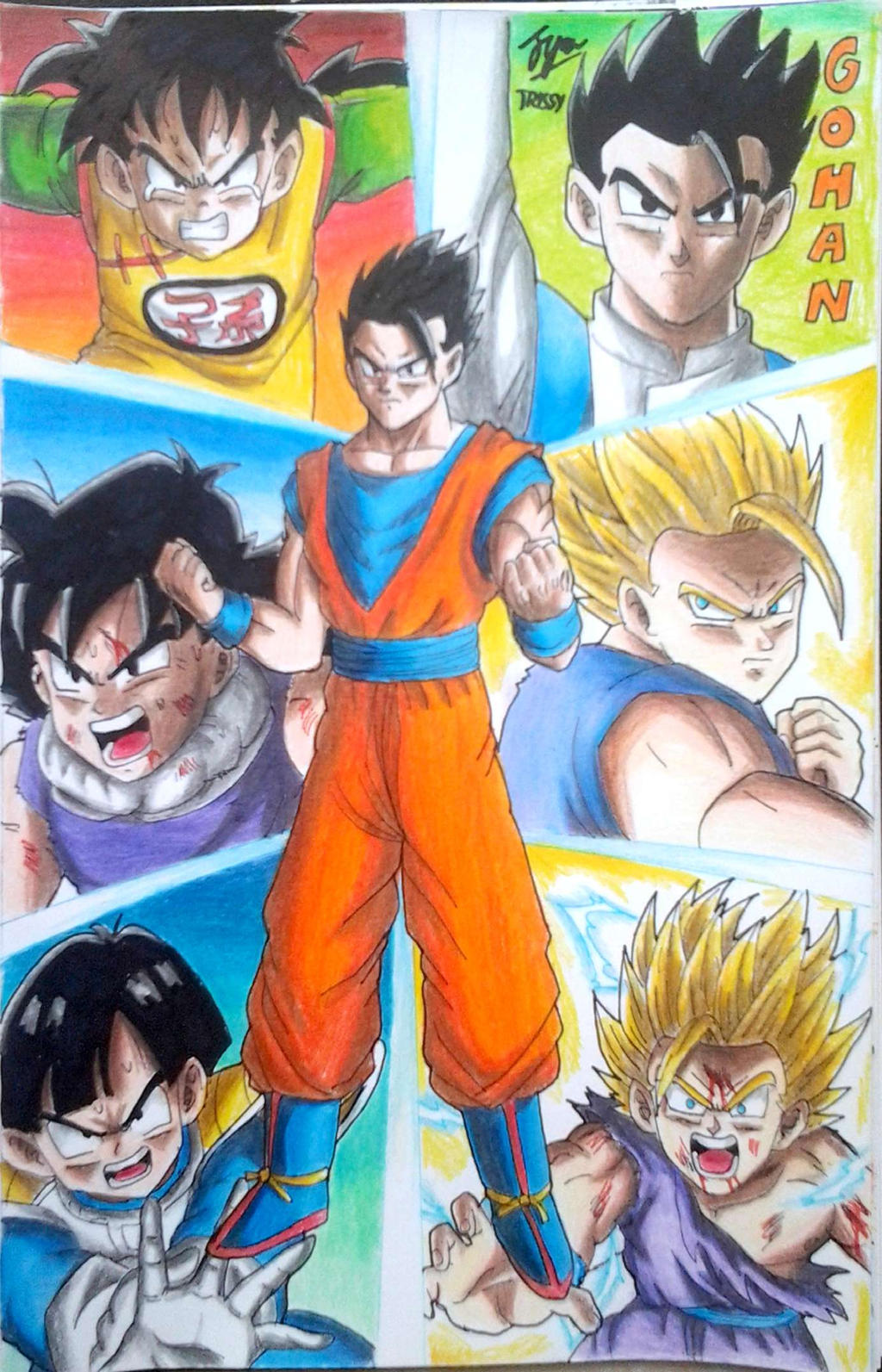 Gohan Variants Gohan's Evolutions by MightyX39 on DeviantArt