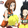 boku no hero academia yayorozu and uraraka render