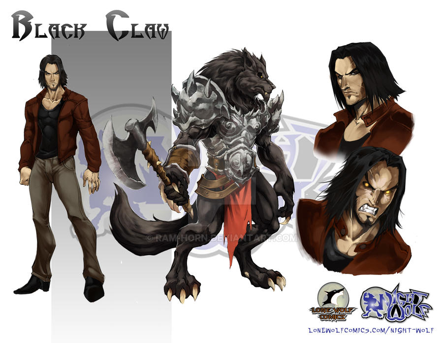 Night Wolf Character Design - Black Claw by RAM-Horn Night Wolf Character Design - Black Claw by RAM-Horn