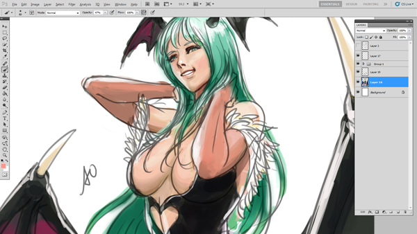 Alluring Morrigan WIP2