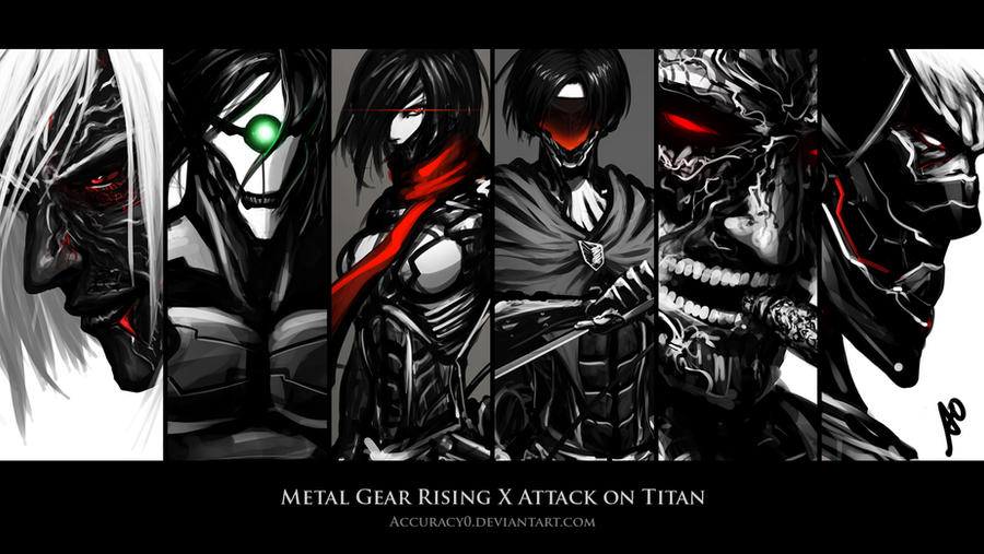 Metal Gear Rising X Attack On Titan Wallpaper By Borjen Art On
