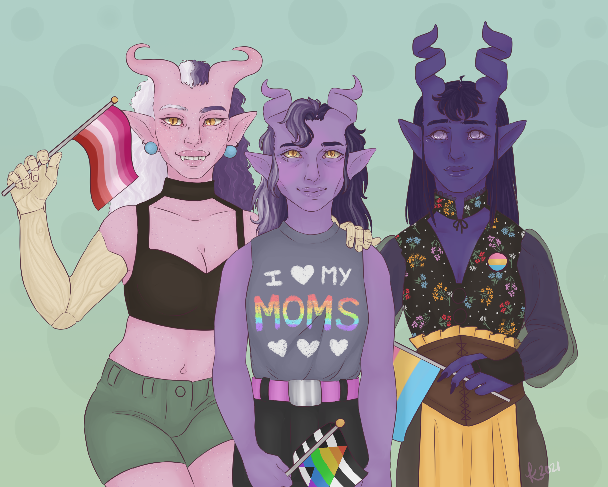 Pride Month, with my OCs!