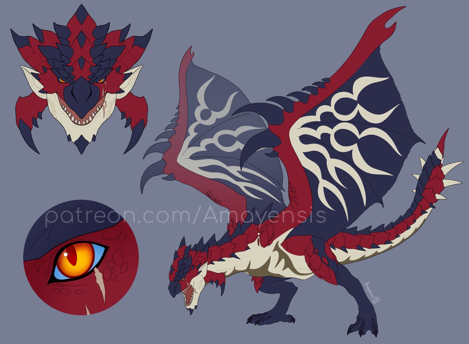 Dreadking Rathalos OC Commission - Monster Hunter by Amayensis ...