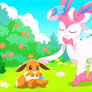 Eevee and Sylveon