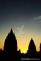 Sunset at Prambanan