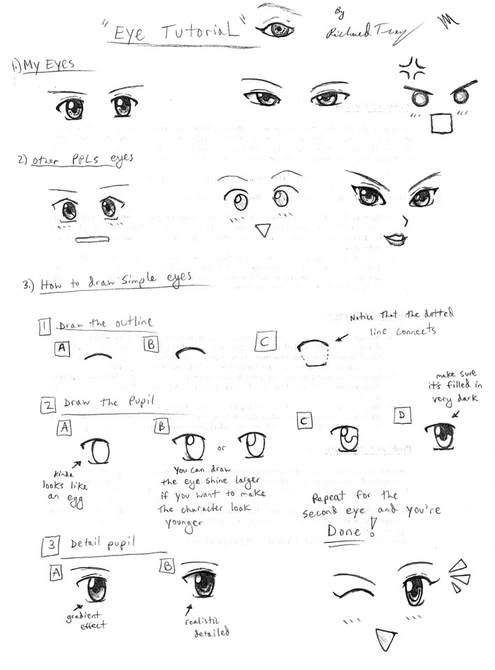 How To Draw Anime Eyes Step By Step!