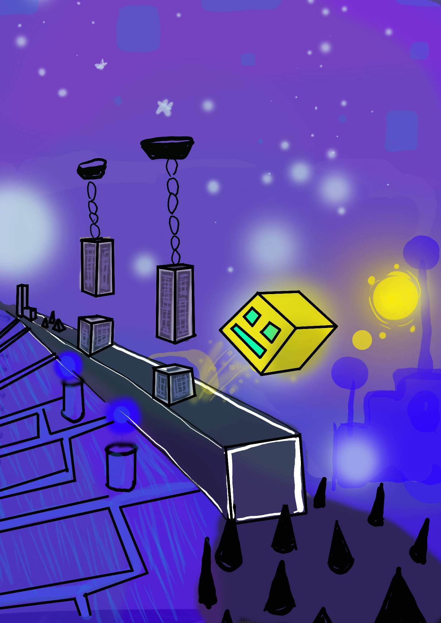 Realistic Gd Geometry Dash in 3D by captainTarget on DeviantArt