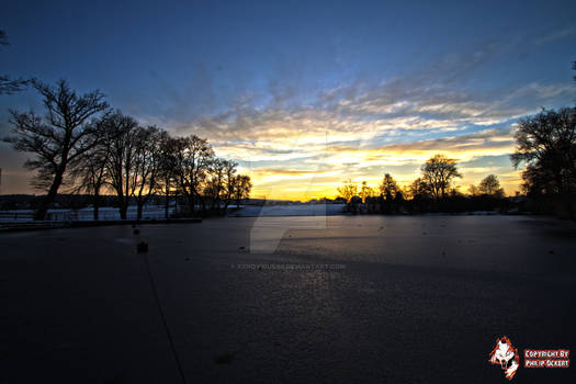 Sunset on Winterlake HDR 2