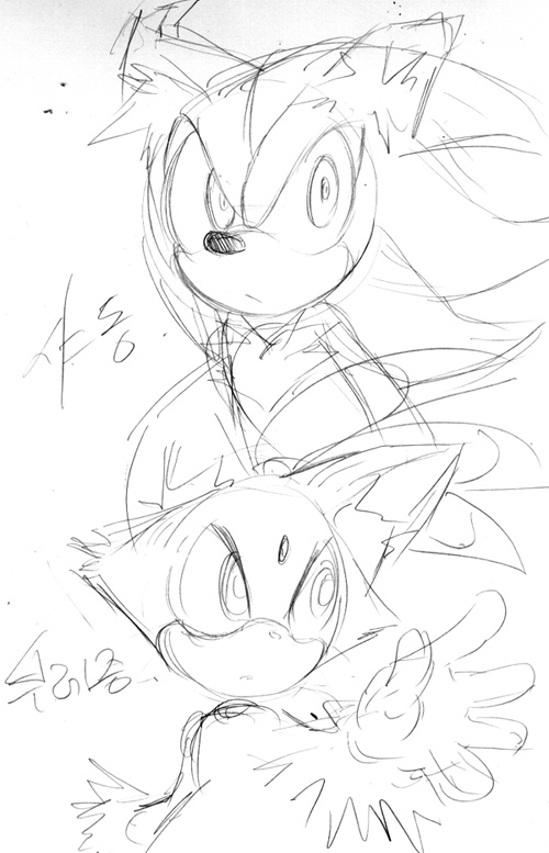 Shadow and Blaze doodle